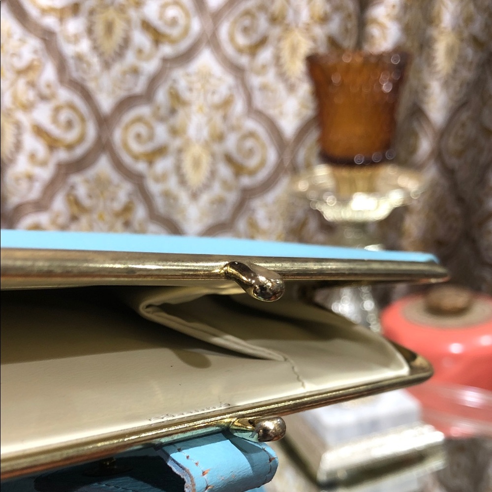 Light Blue Floral Embossed Women’s Wallet - Picture 6 of 7